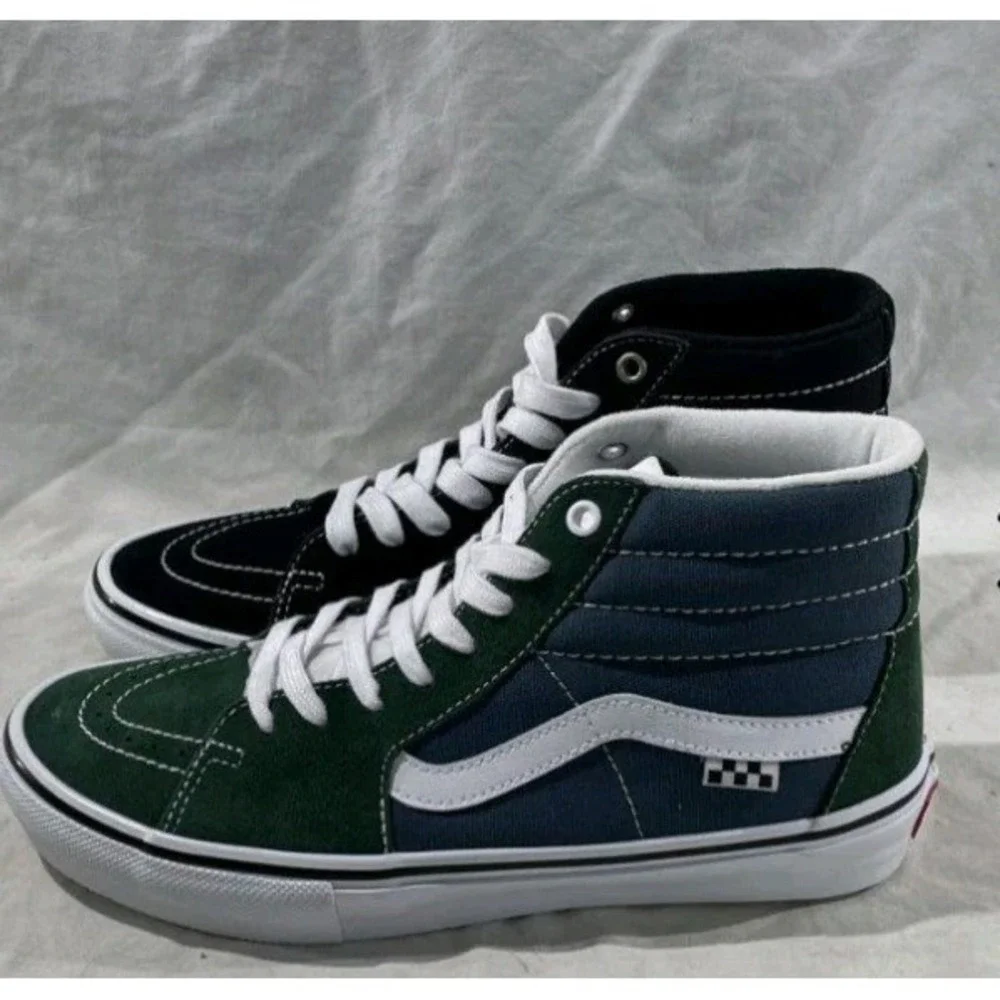 Vans Sk8-Hi Mountain View Mismatch Multicolor Black Green Blue High Top Mens 9